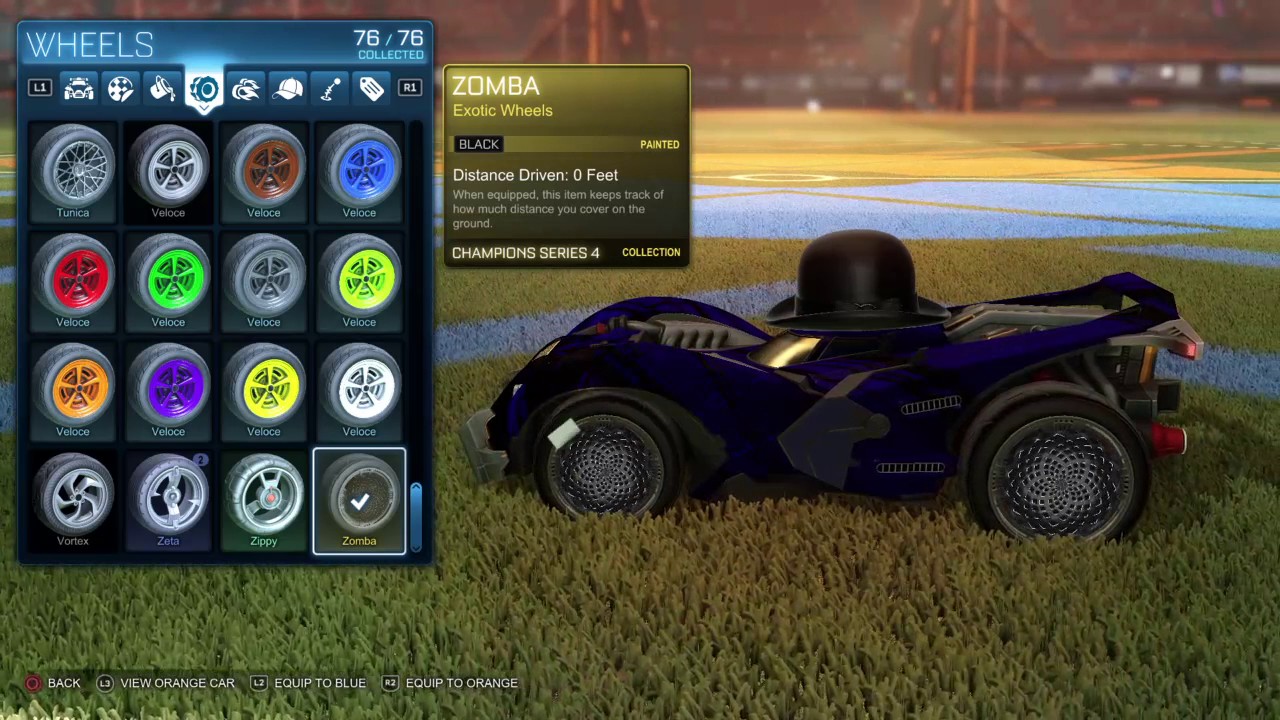 Black Zomba Wheels Exotic Black Zombas in Rocket League