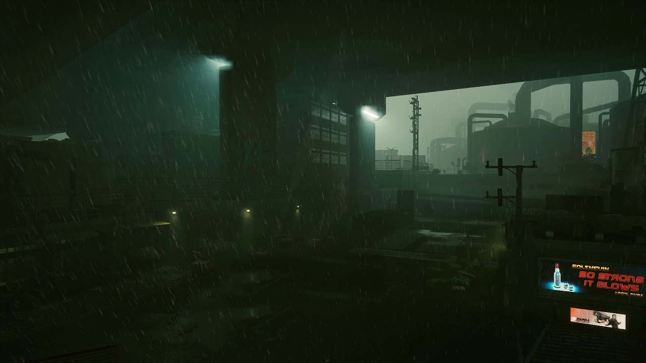 Cyberpunk 2077 │ ASMR / Sleep Aid │ Rain ambience