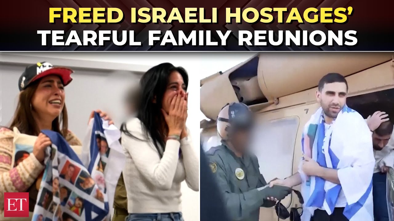 Israel releases new emotional footage of freed hostages’ tearful reunions, families break down
