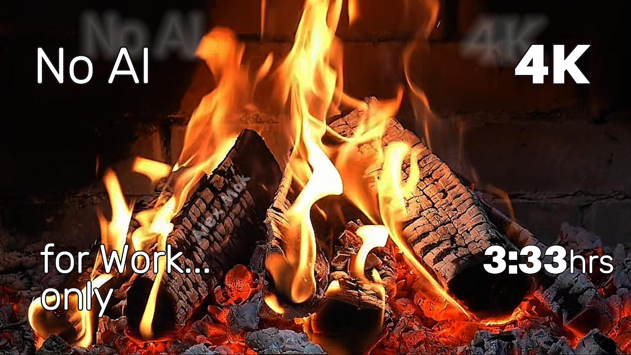 A Crackling Fire in the Fireplace for a Great Mood at Work … 4K60fps  ULTRA HD (#49)