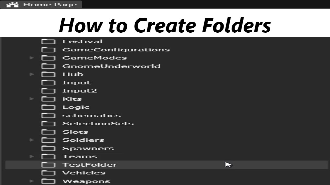 Frosty Editor Tutorial #16: How to Create Folders