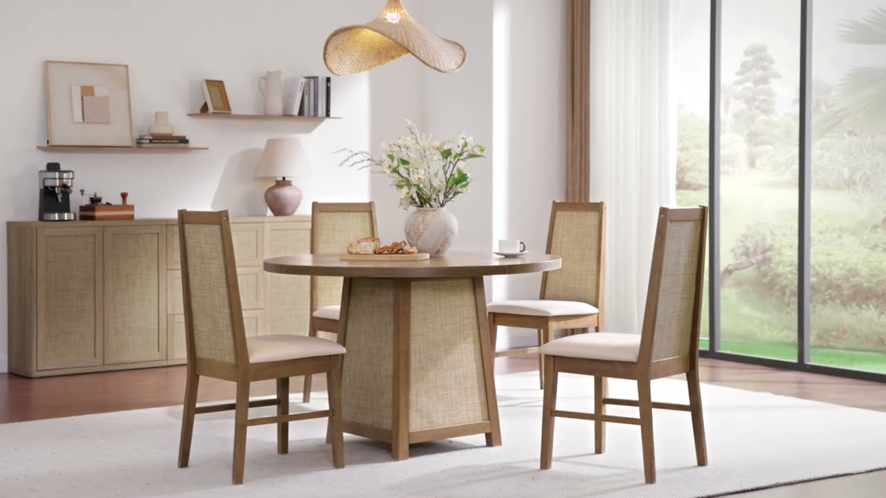 SICOTAS Savanna Solid Wood Frame Dining Chair - Reclaimed Caramel Oak