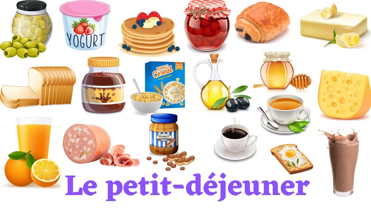 Le petit-d&eacute;jeuner ☕️ 🍞 🥖 🥐 .Apprendre le vocabulaire de petit-d&eacute;jeuner facilement.