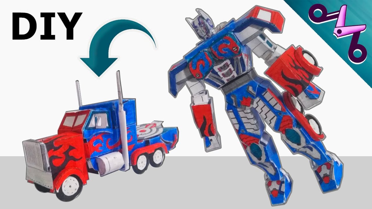 Com uma Simples Ideia Eu Fiz esse Optimus Prime de Papel! Descubra aqui! (Papercraft)