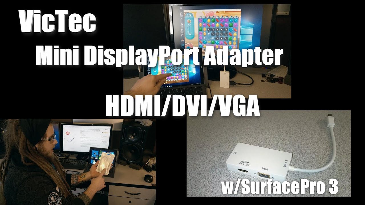 Адаптер VicTech Mini DisplayPort HDMI, DVI, VGA &mdash; с Surface Pro 3