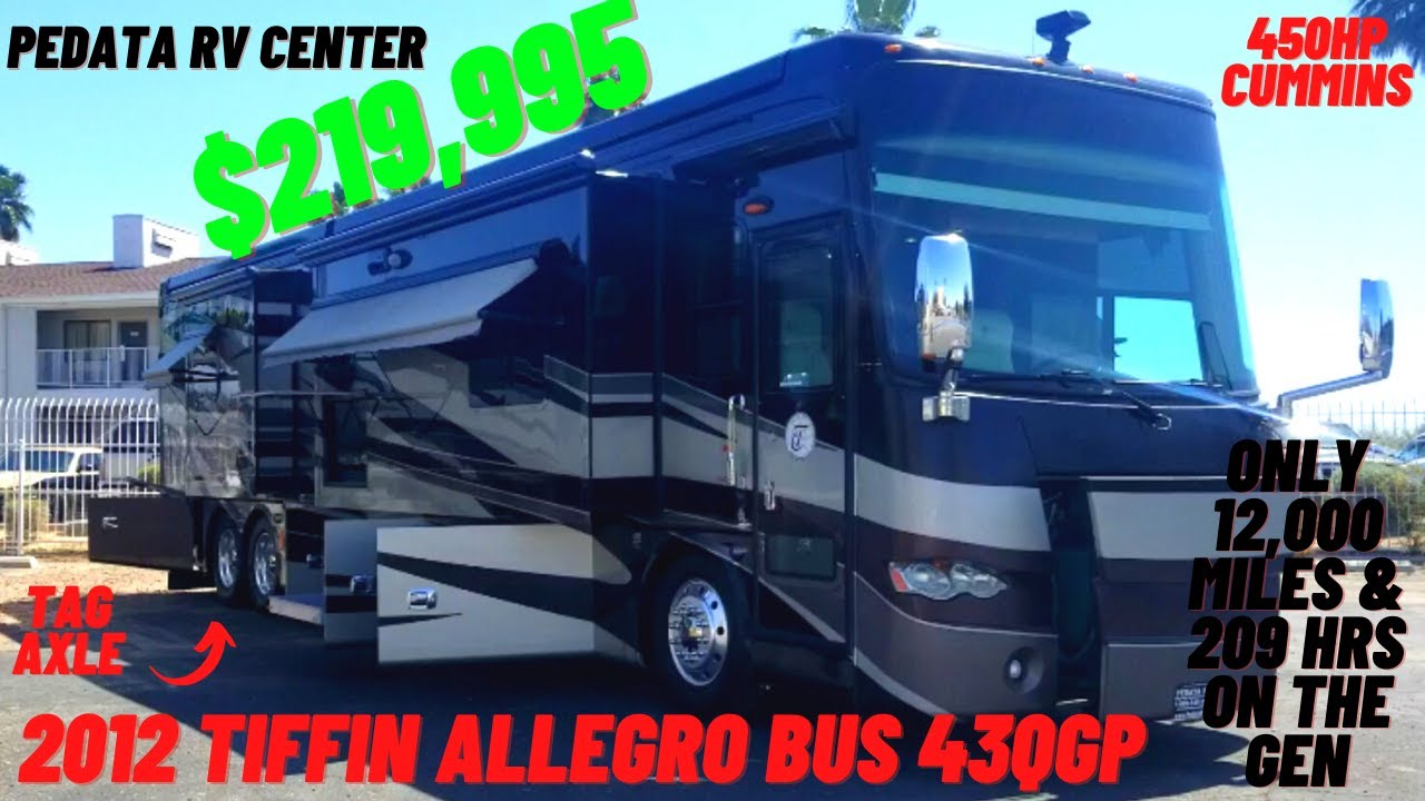 SOLD! $239,995 Diesel Pusher! 2012 Tiffin Allegro Bus 43QGP Video Walkthrough! 43.5' Tag Axle!