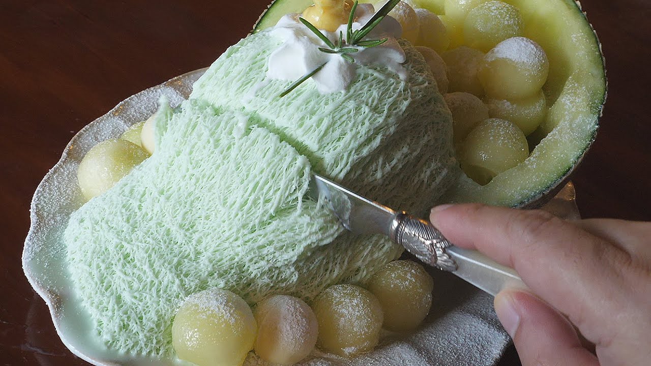 Целые фрукты! Дынная пряжа Skein Shaved Ice / Korean Street Food