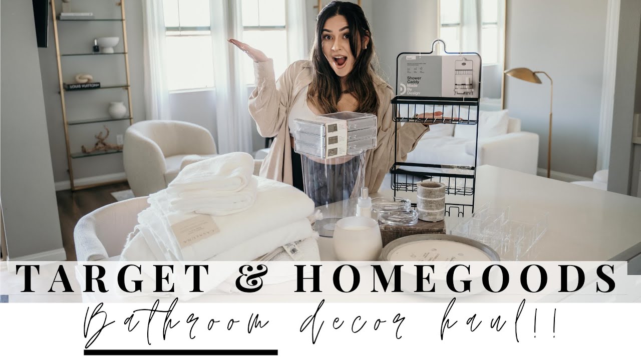 HUGE BATHROOM DECOR HAUL 2021  I TARGET & HOME GOODS !!!