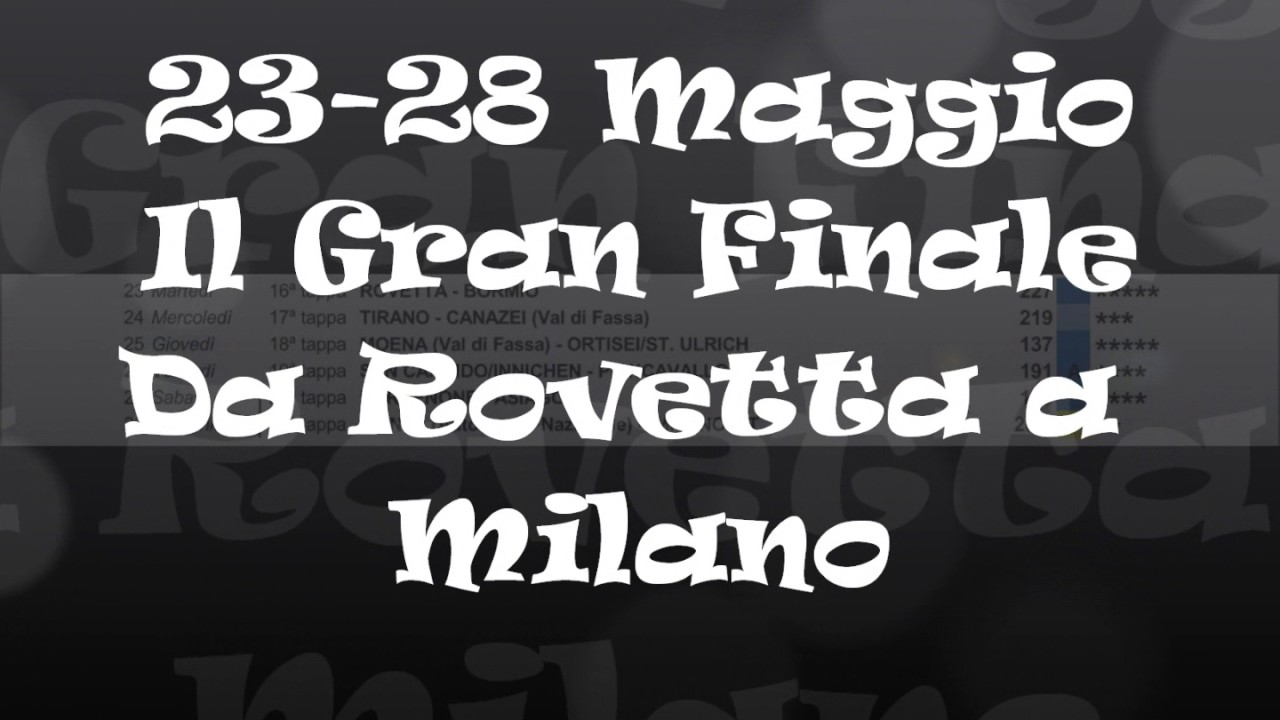 Giro100   Le Tappe