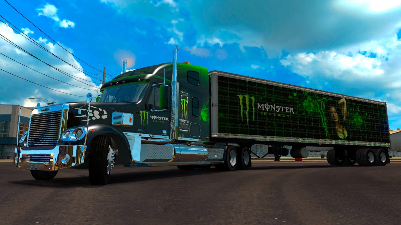 ATS Freightliner Coronado! Baja California Norte Transportando Monster American Truck Simulator