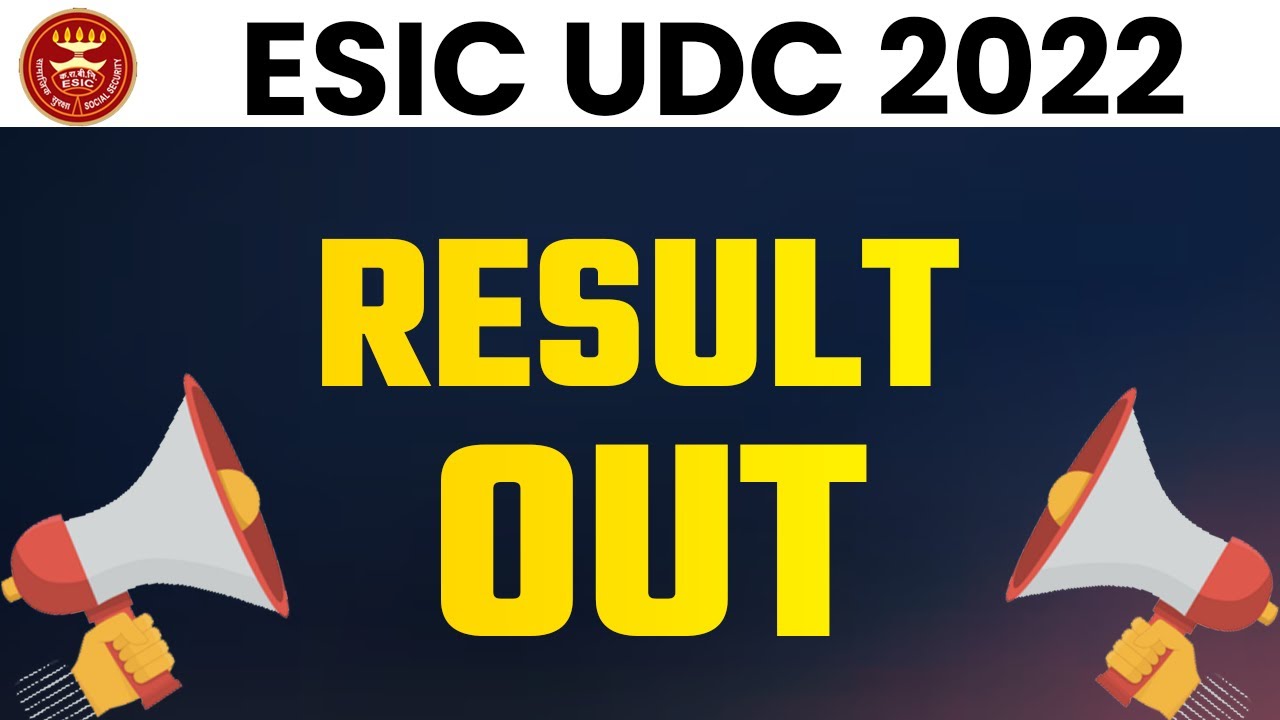 ESIC UDC Result 2022 | ESIC UDC Prelims Result OUT | ESIC UDC Cut Off?