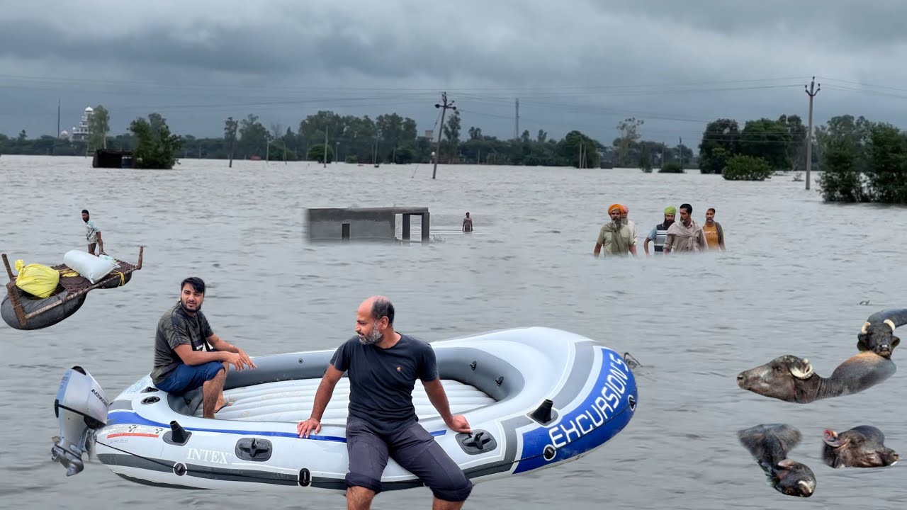 Satluj River Flood | Aaj Asi gaye Loka de Ghara vich | bahut Burra haal saree pase pani hi pani 
