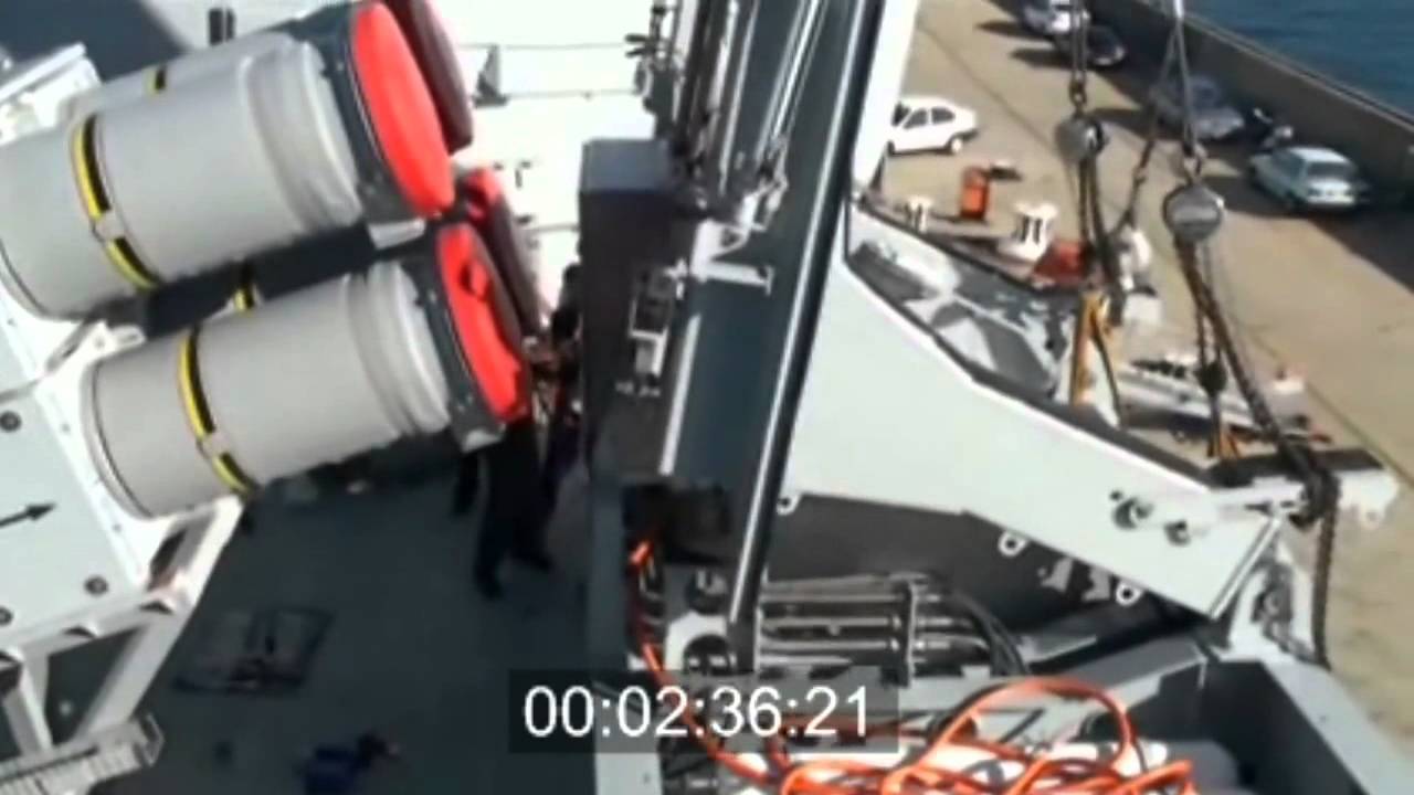 Vestdavit - Installation of skid mounted davit South African Navy Meko Frigate