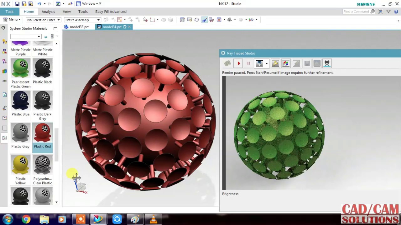 #NX CAD #Advanced Surface Tutorial #Suction cup ball Modeling