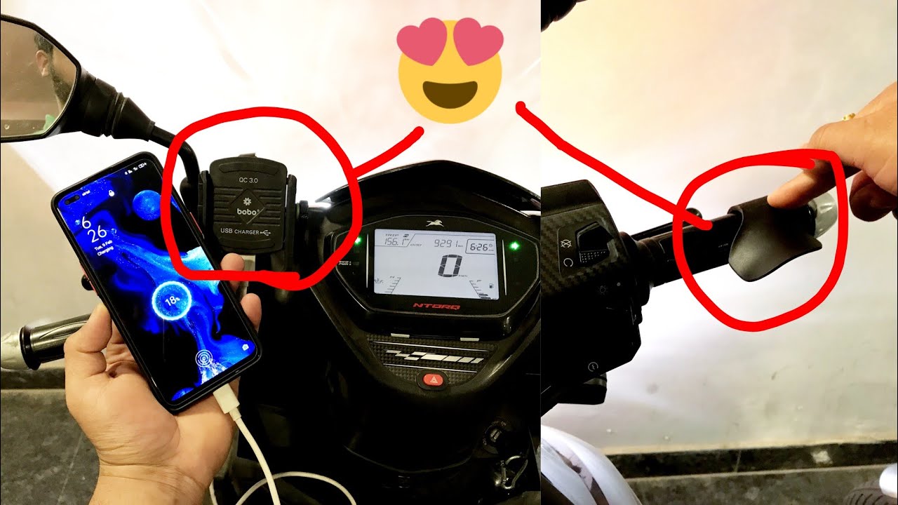 Best Chargeable Mobile holder🔋for bike& scooter modified! Cruise control 😱