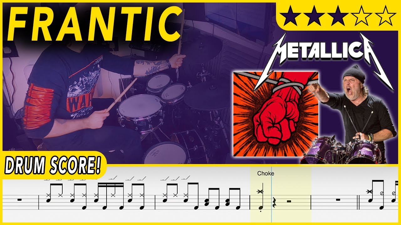 Frantic - Metallica | DRUM SCORE Sheet Music | #447 DRUMSCRIBE