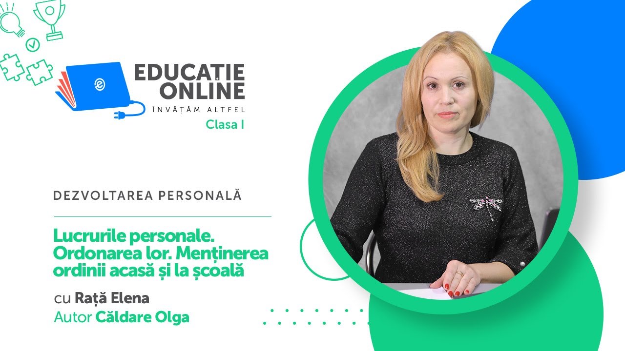 Dezvoltarea personală, Clasa I, Lucrurile personale. Ordonarea lor...