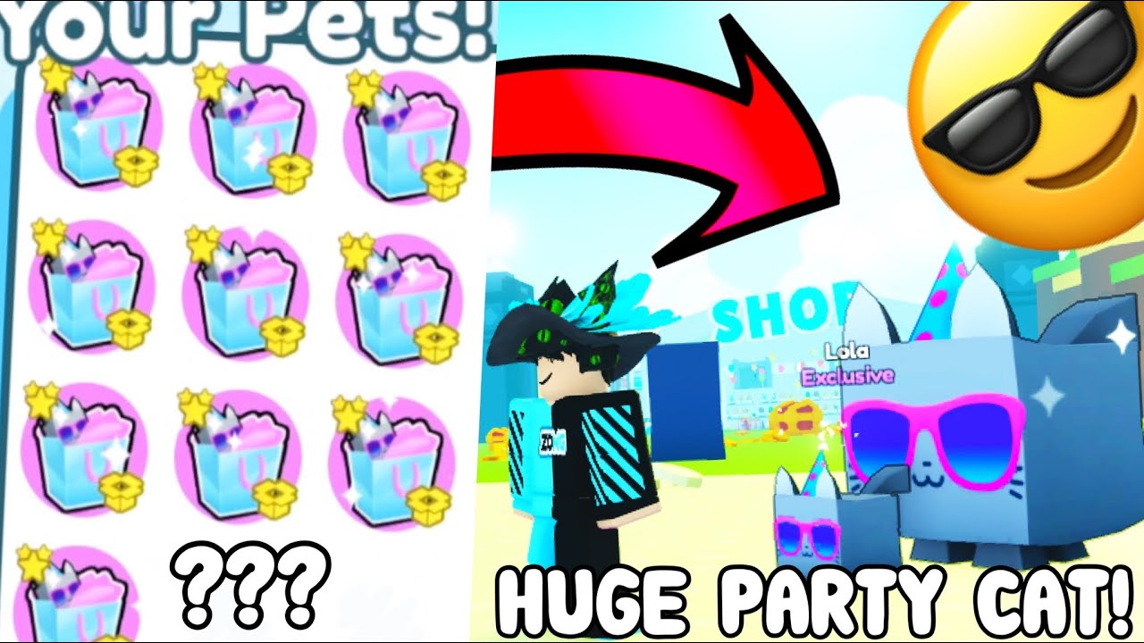 🥳 I OPENED TONS OF *ANNIVERSARY GIFTS* & GOT *HUGE PARTY CAT* In Pet Simulator X Anniversary Event!