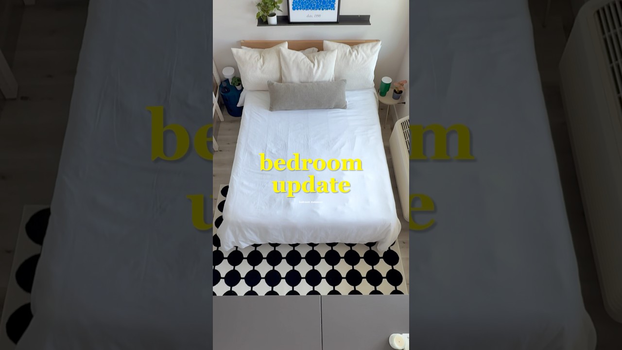 Bedroom Makeover Update with Ikea 2025 Rug + Lamp | Studio Apartment #bedroom #homedecor