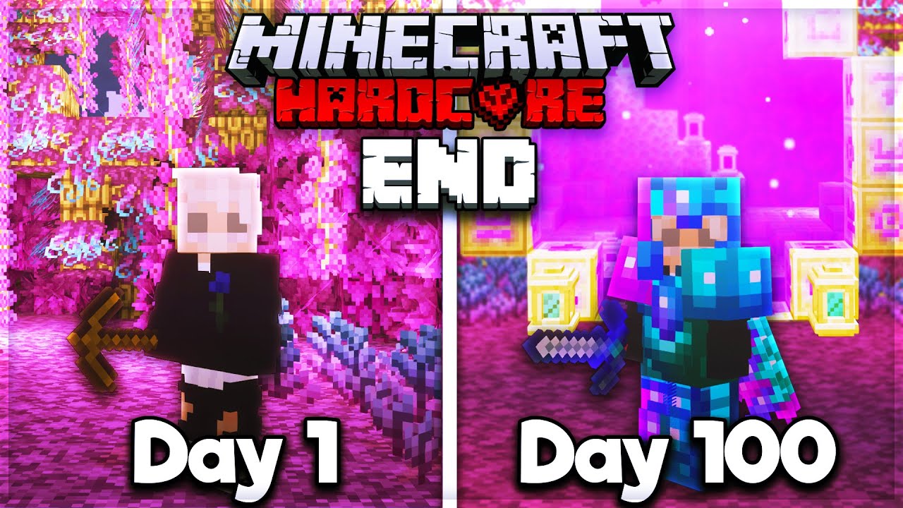 I Survived 100 Days of HARDCORE Minecraft in the END ONLY...