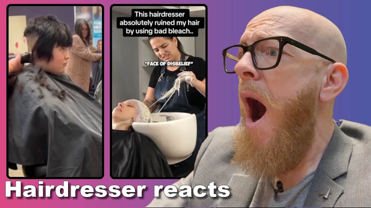 Hairdresser reacts to CRAZY HAIR FAILS ON TIK TOK