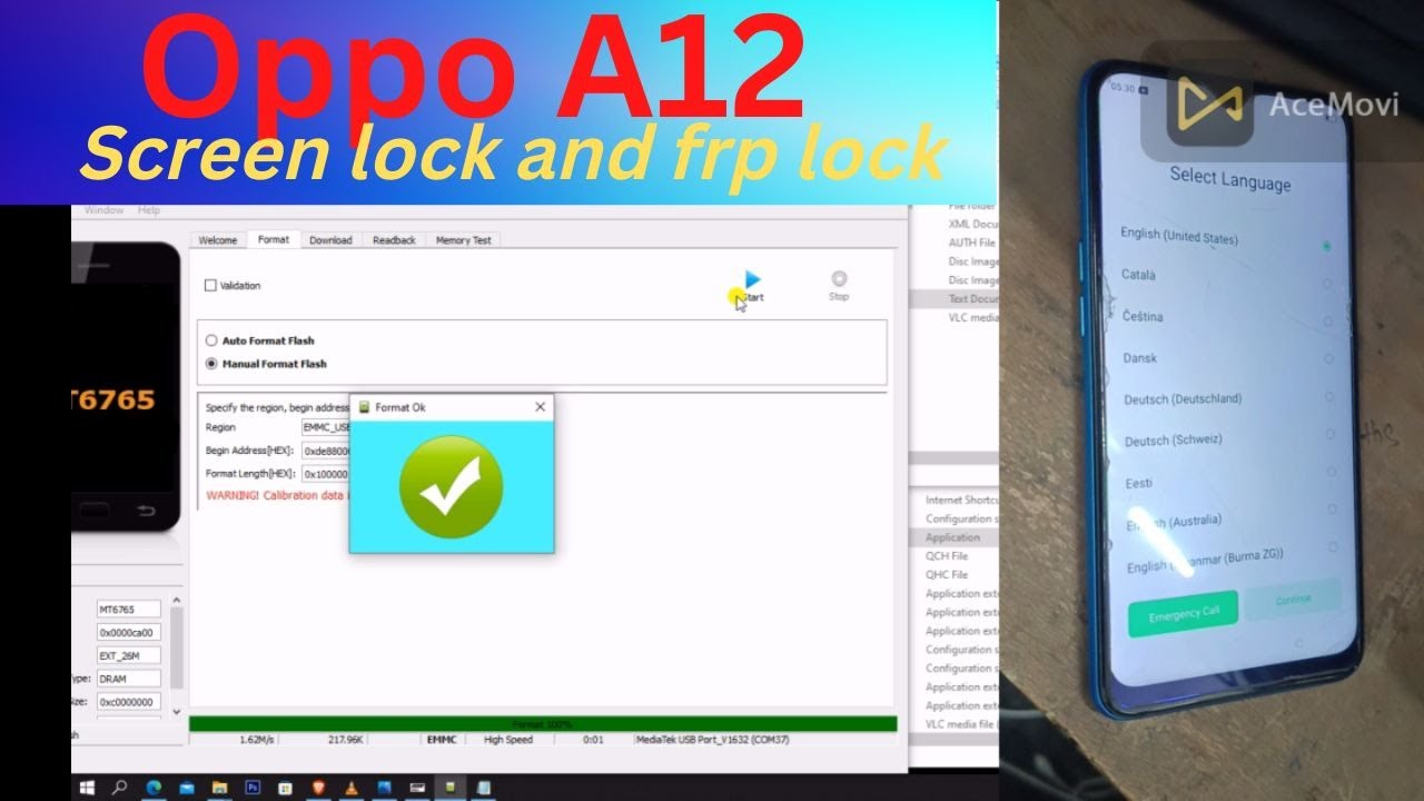 oppo a12 screen lock and frp unlock | oppo a12(cph2083) screen lock and frp unlok with sp flash tool