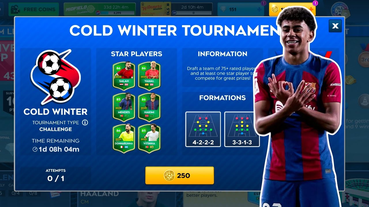DLS 26 COLD WINTER TURNAMENT WIN WITH YEAMAL  FTG HD BRO । 
