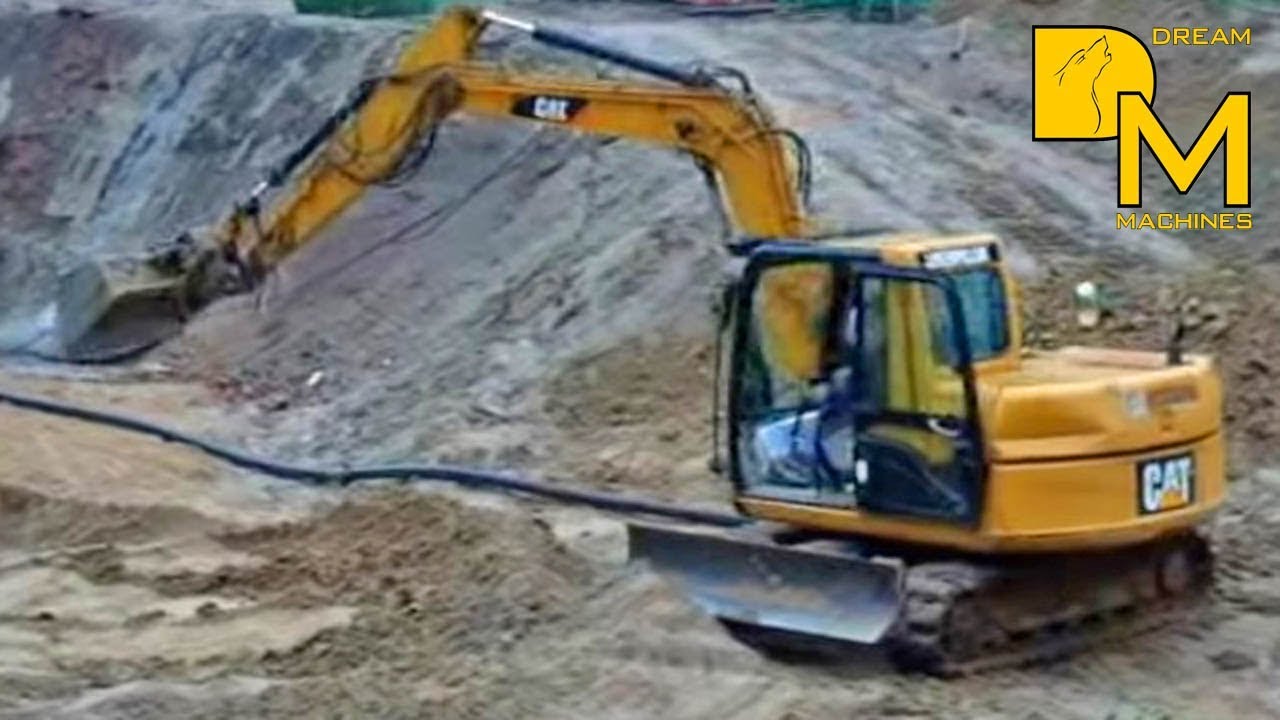 KLEIN ABER FEIN! CATERPILLAR BAGGER 307C BAUGRUBE AUSHEBEN BAUSTELLE