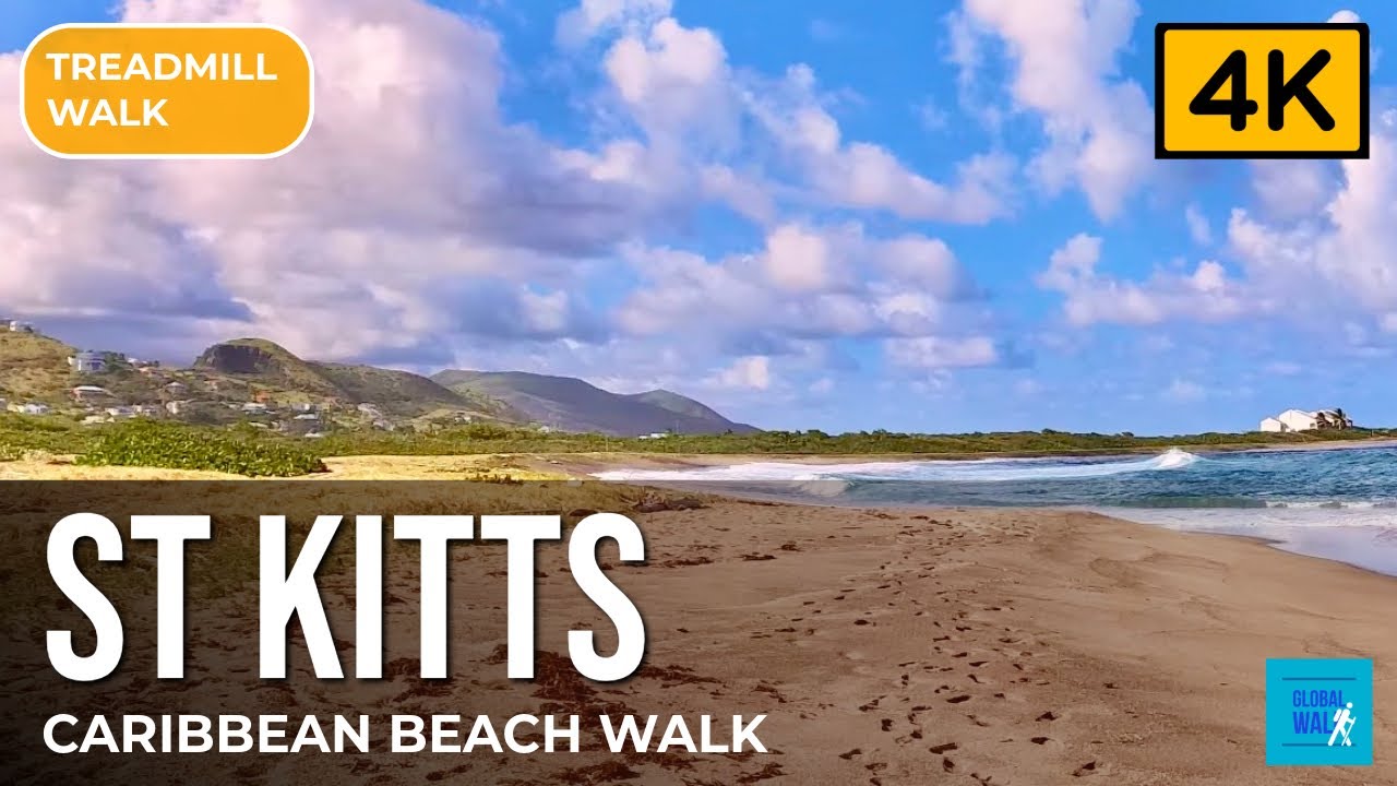 A Beach Walk Through North Frigate Bay to Conaree Bay in St Kitts [Treadmill Scenery, Virtual Walk]