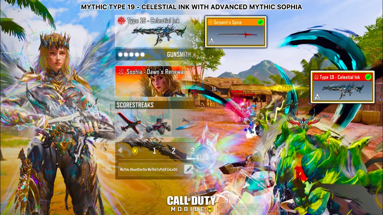 Mythic Type 19 looks gorgeous with Mythic Sophia to destroy every CODM SND, TDM & HARDPOINT opponent