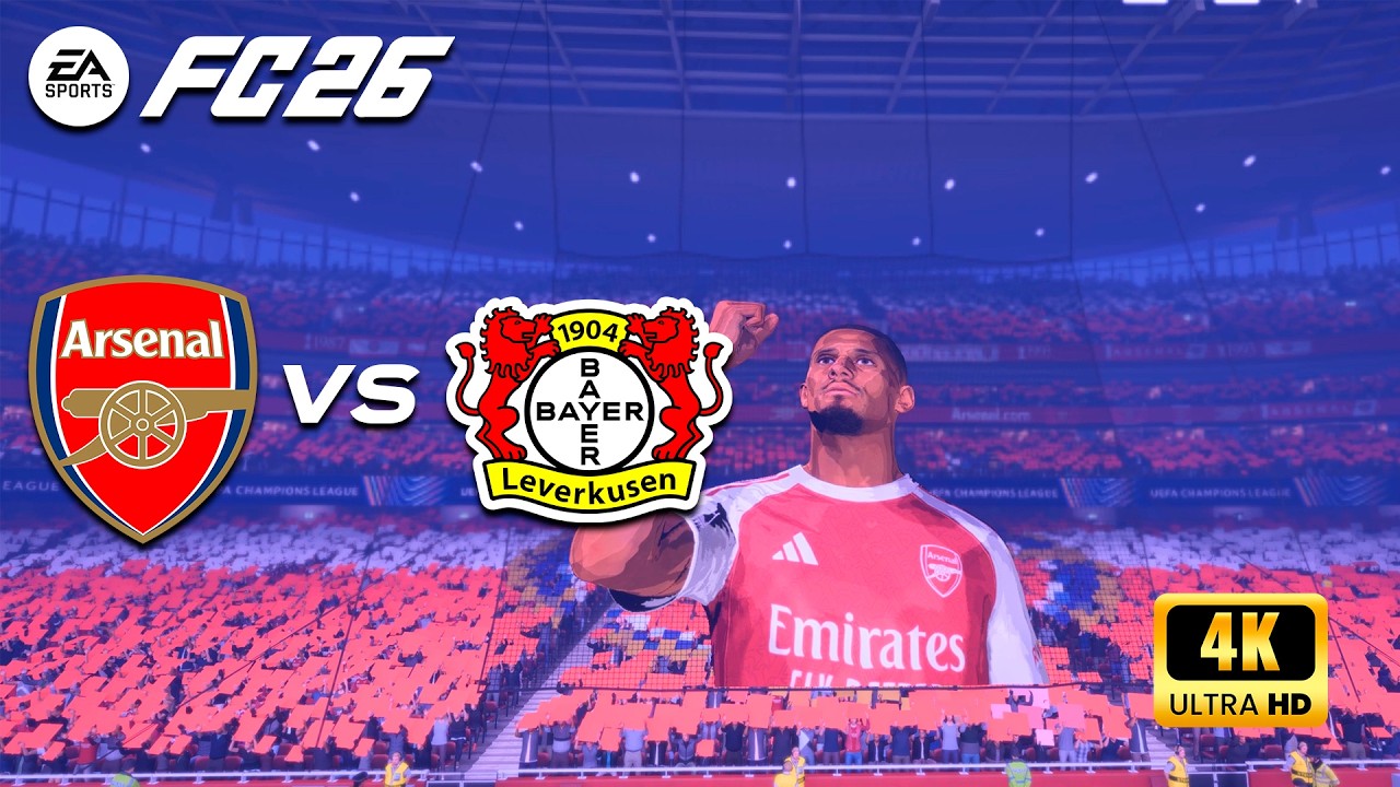 FC 26 Realistic Mods Gameplay – Arsenal vs Leverkusen | Champions League 4K60