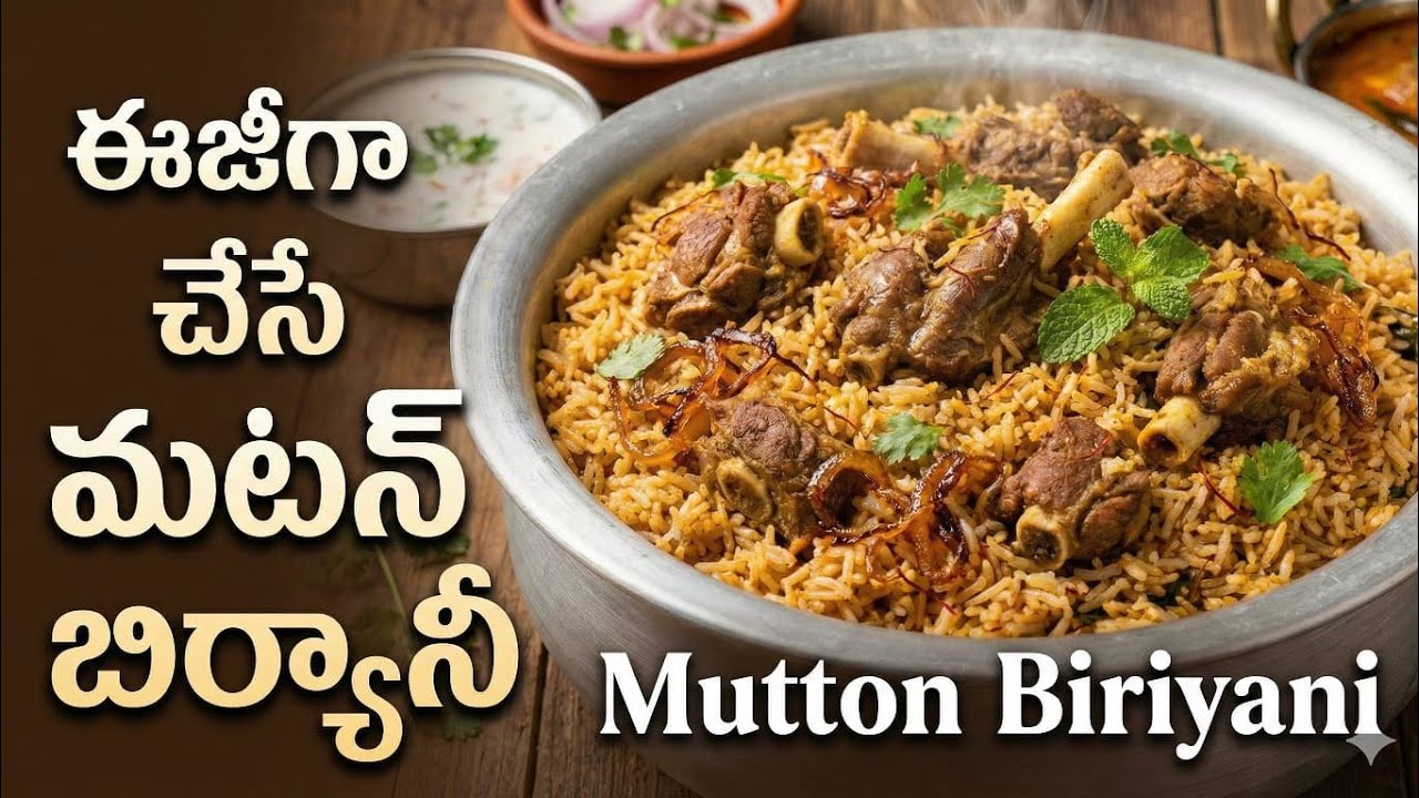 ఈజీగా చేసే మటన్ బిర్యానీ | Mutton Biriyani | Simple & Tasty Recipe