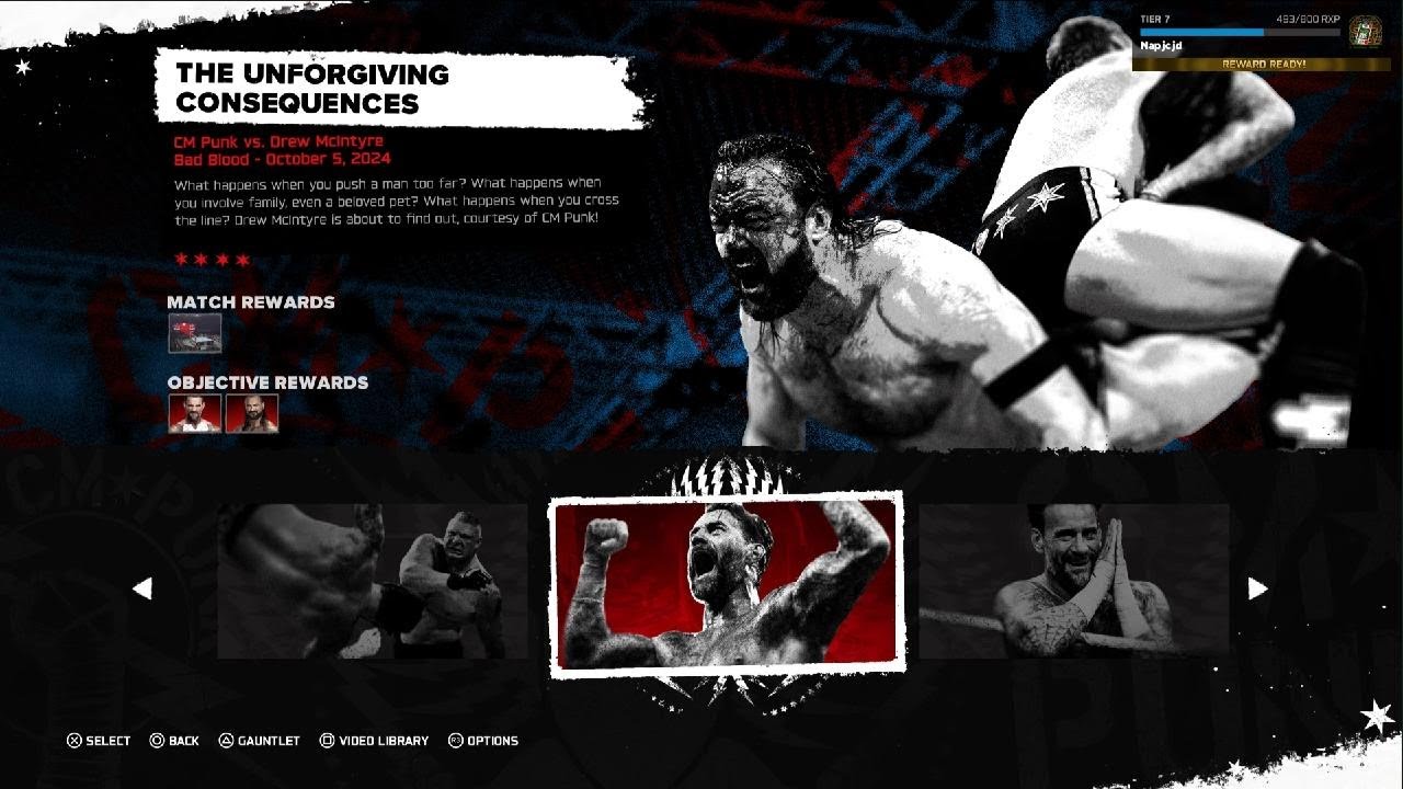 WWE 2K26 2K Showcase: Punked The Unforgiving Consequences CM Punk Vs. Drew McIntyre All Objectives