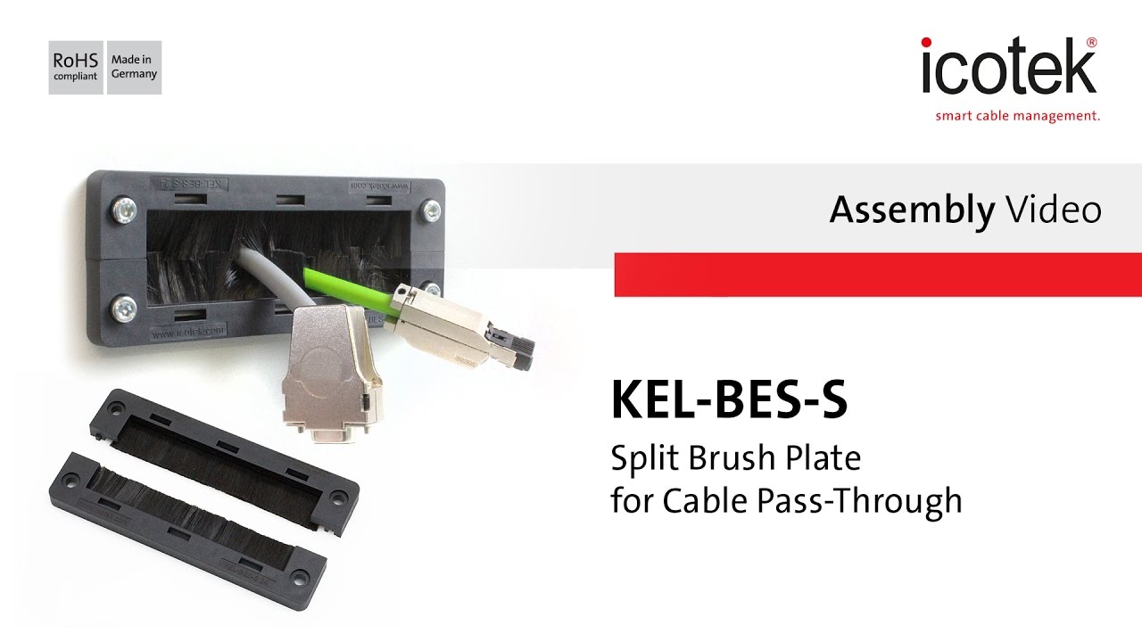 Split Brush Plate for Cable Pass-Through KEL-BES-S | Assembly | icotek North America