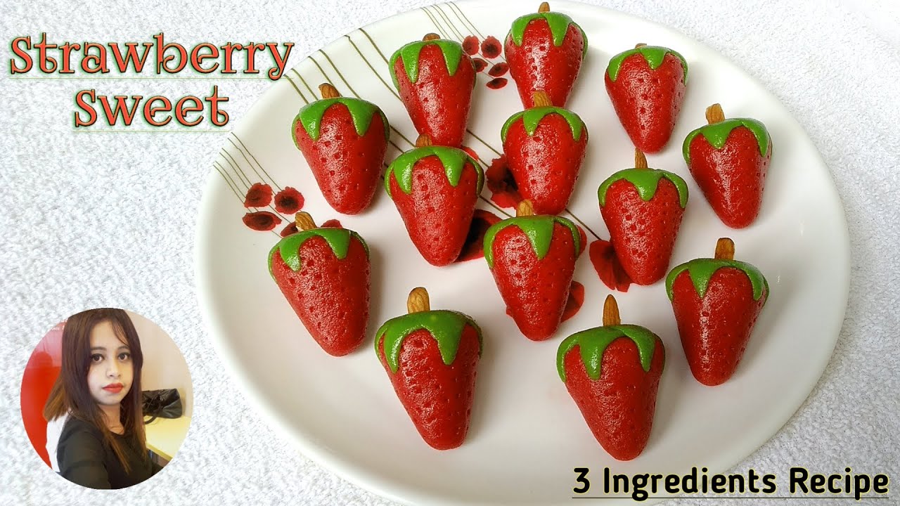 Strawberry Mithai | 3 Ingredients Recipe | Easy Sweet Recipe | Barfi | Peda | Informative Kitchen