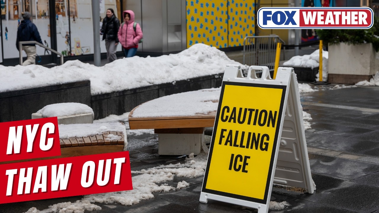 New York City Officials Warn People To Use Caution As Warmer Temps Thaw Ice, Snow