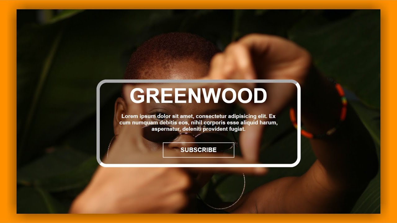 How to create blurred background image using HTML & CSS