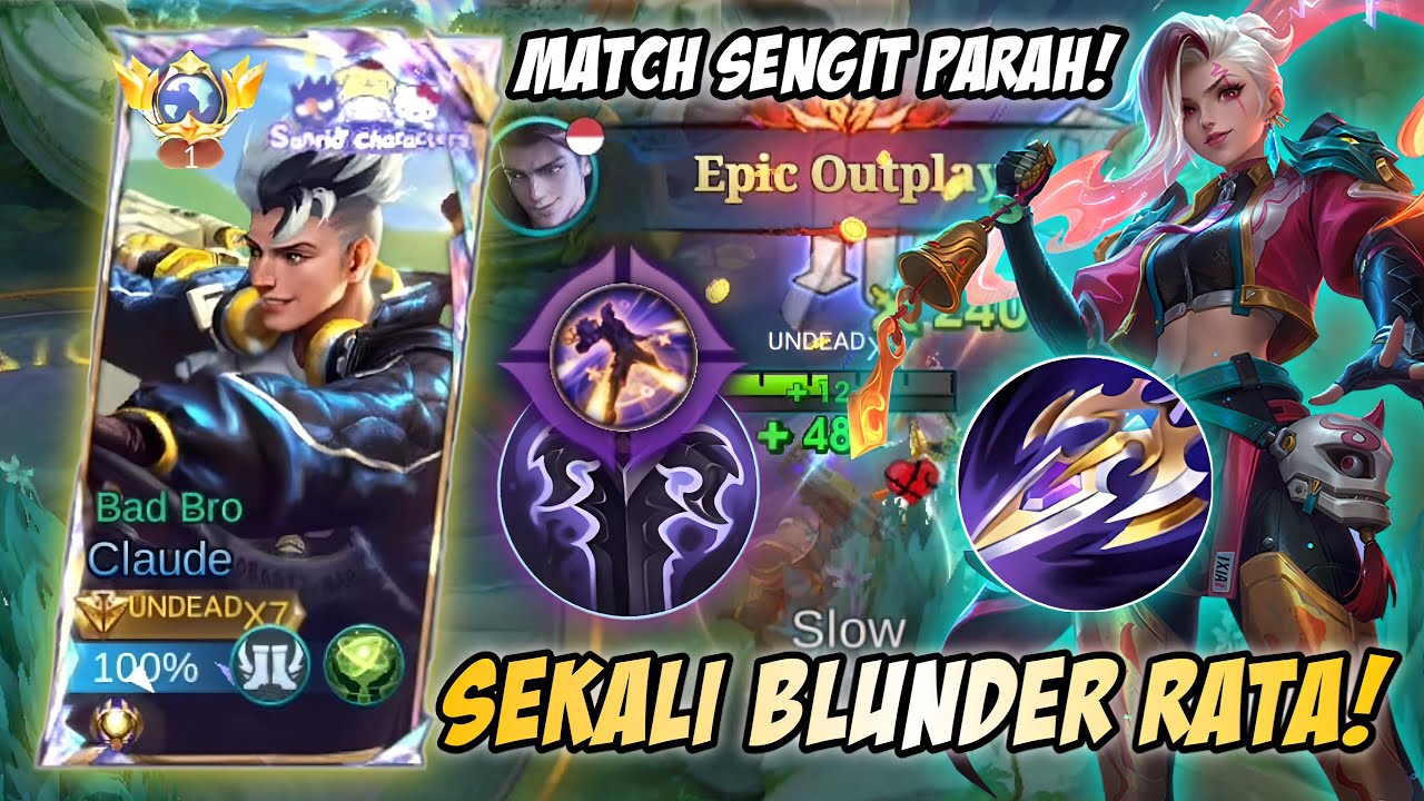 MATCH SENGIT PARAH! SEKALI BLUNDER TEAM LANGSUNG RATA! GIMANA CARA MENANGNYA? | GLOBAL CLAUDE - MLBB