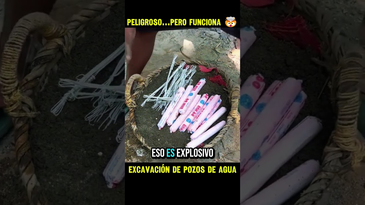 Excavaci&oacute;n de pozos con explosivos en Asia 🤯😱
