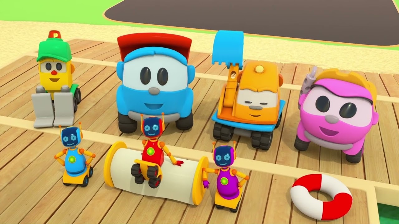 🚚🌊🚢 Compilation cartoni animati per bambini | Avventure al Mare con Leo il Camion Curioso!  🐋🐠🐙