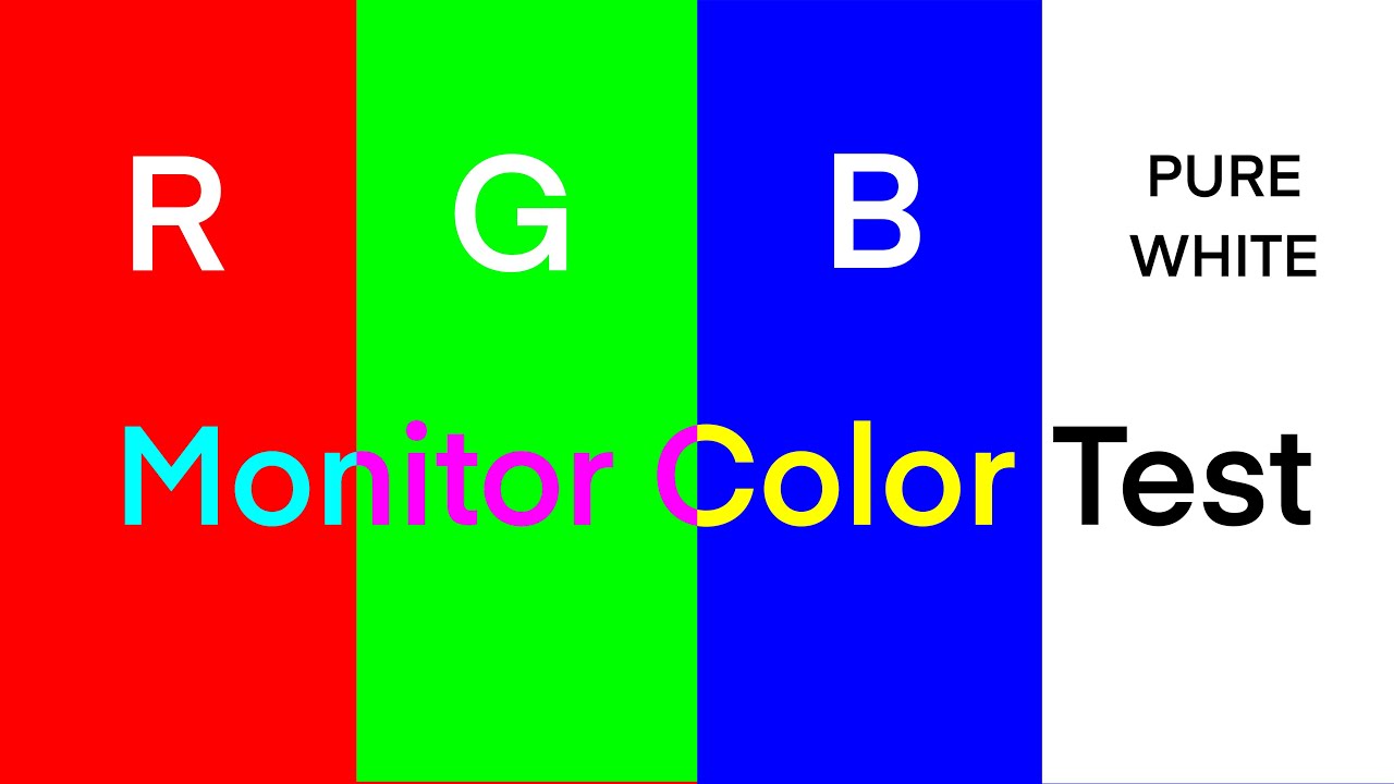 RGB Color Test | Monitor Pixel Refresh - Screen Burn Fix 10 Hours long !