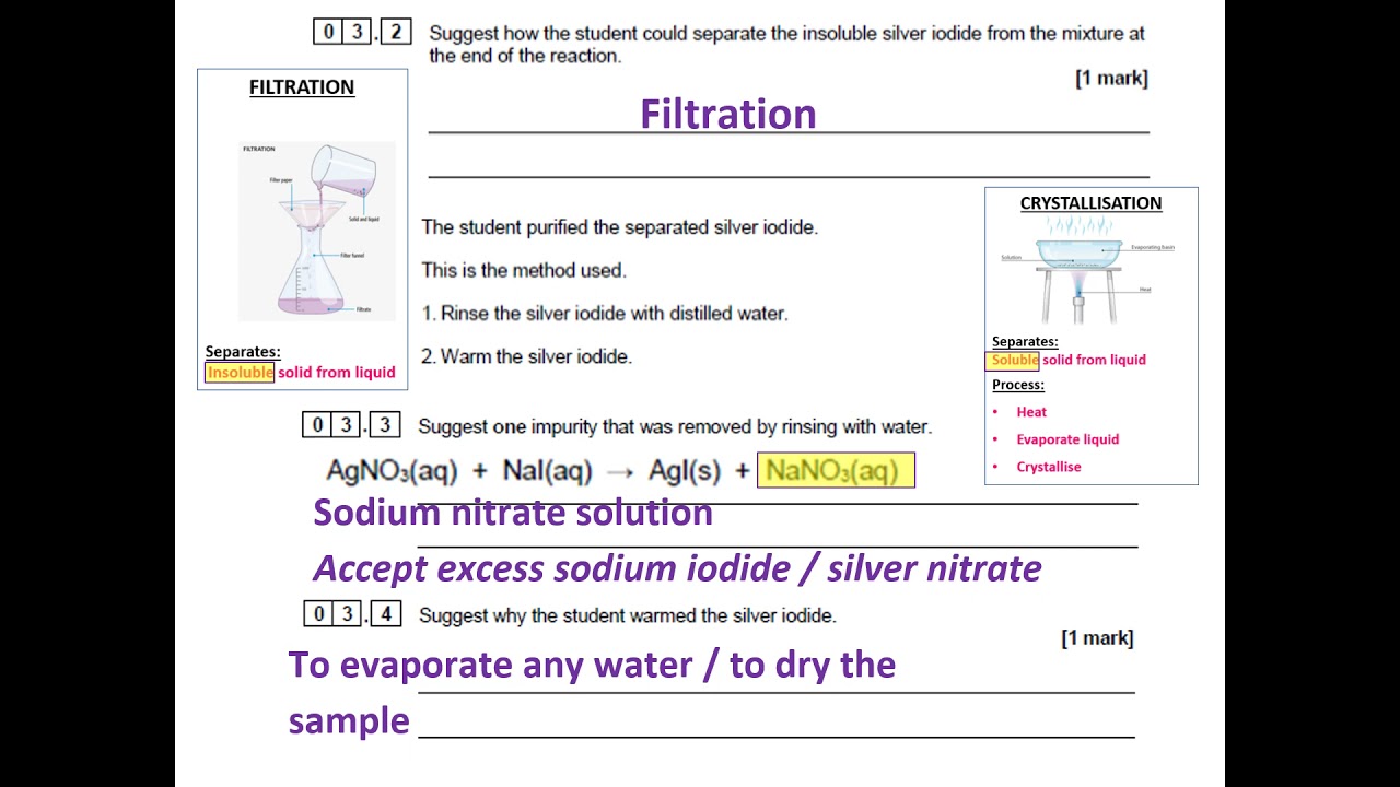 Separates Chemistry 2020 Qs 1-6