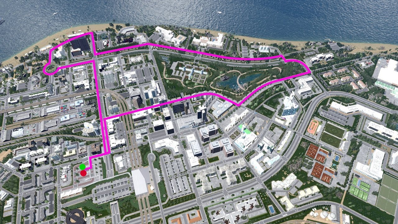 Cities Skylines - Trips through Littletown: Central Station to the Hotels Boulevard