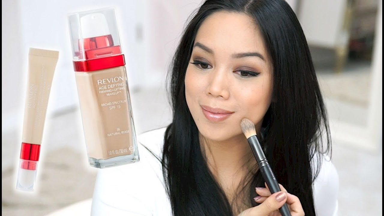 NEW Revlon Age Defying Firming and Lifting Foundation and Concealer Review - itsjudytime