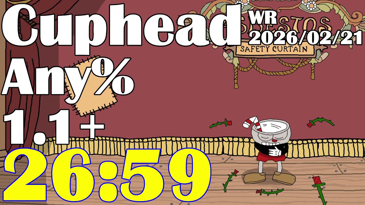 (WR) Cuphead Any% 1.1+ Speedrun in 26:59.568