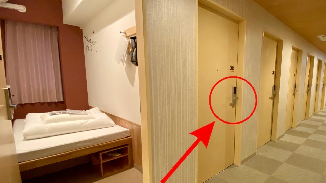 Недорогой капсульный отель с отдельной комнатой в Киото 🧏‍♀️ 🛏 КАРМАННЫЙ ОТЕЛЬ с ключом
