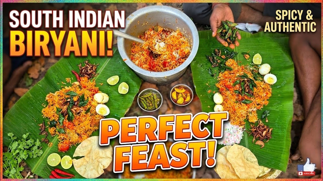 South Indian style chicken biryani eating😋