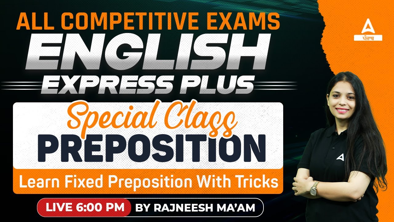 Preposition | English Class For All Punjab Competitive Exams By Rajneesh Mam