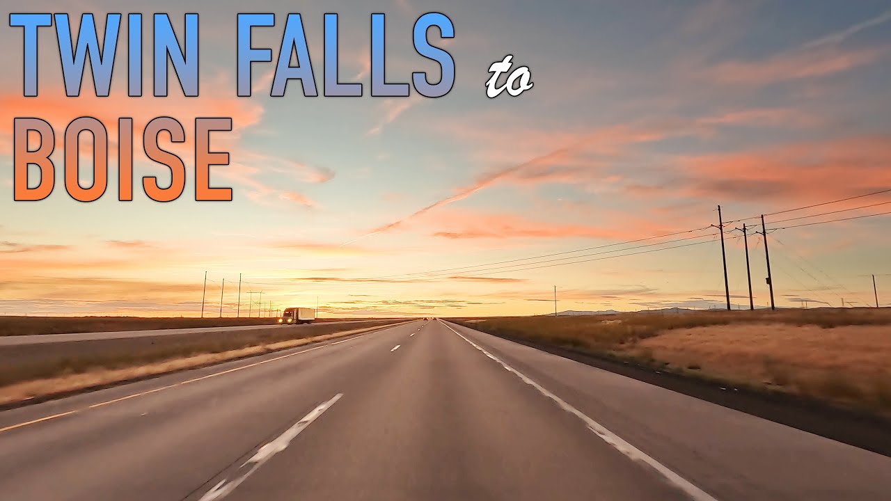 Twin Falls to Boise Sunset Drive in 4K