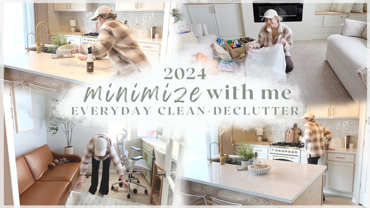 MINIMIZE WITH ME 2024! decluttering, cleaning, and organizing the whole main floor!